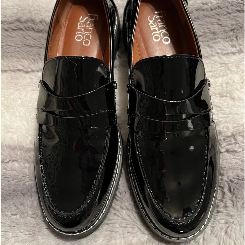 Franco Sarto Cassandra lug sole patent loafer Size 7.5 NWOB